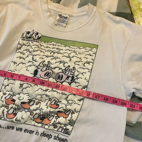 Vintage 1997 Herd of Laughter Deep Sheep T-shirt Womens L 90s Funny Novelty Tee - Picture 8 of 9